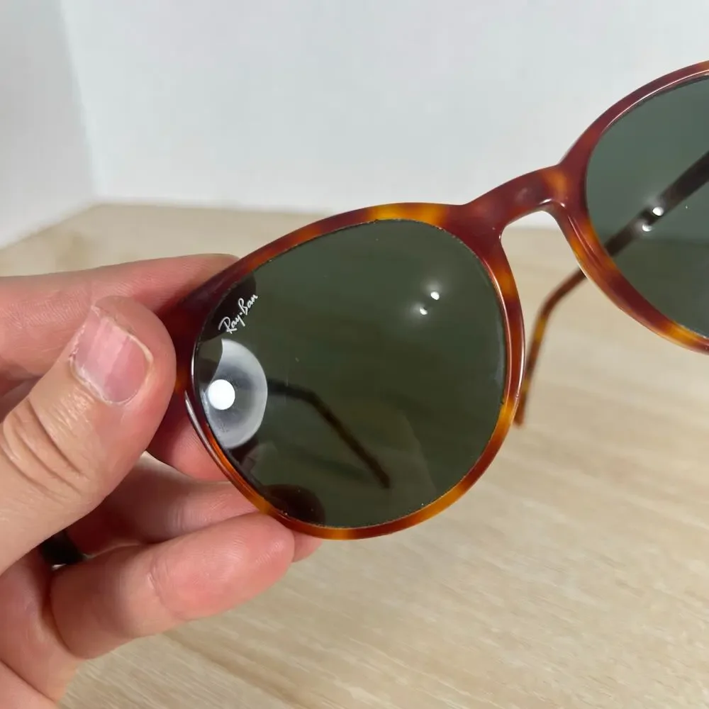 Vintage B&L Ray-Ban USA Style C G15 Sunglasses DAMAGED Round Tortoise Shell